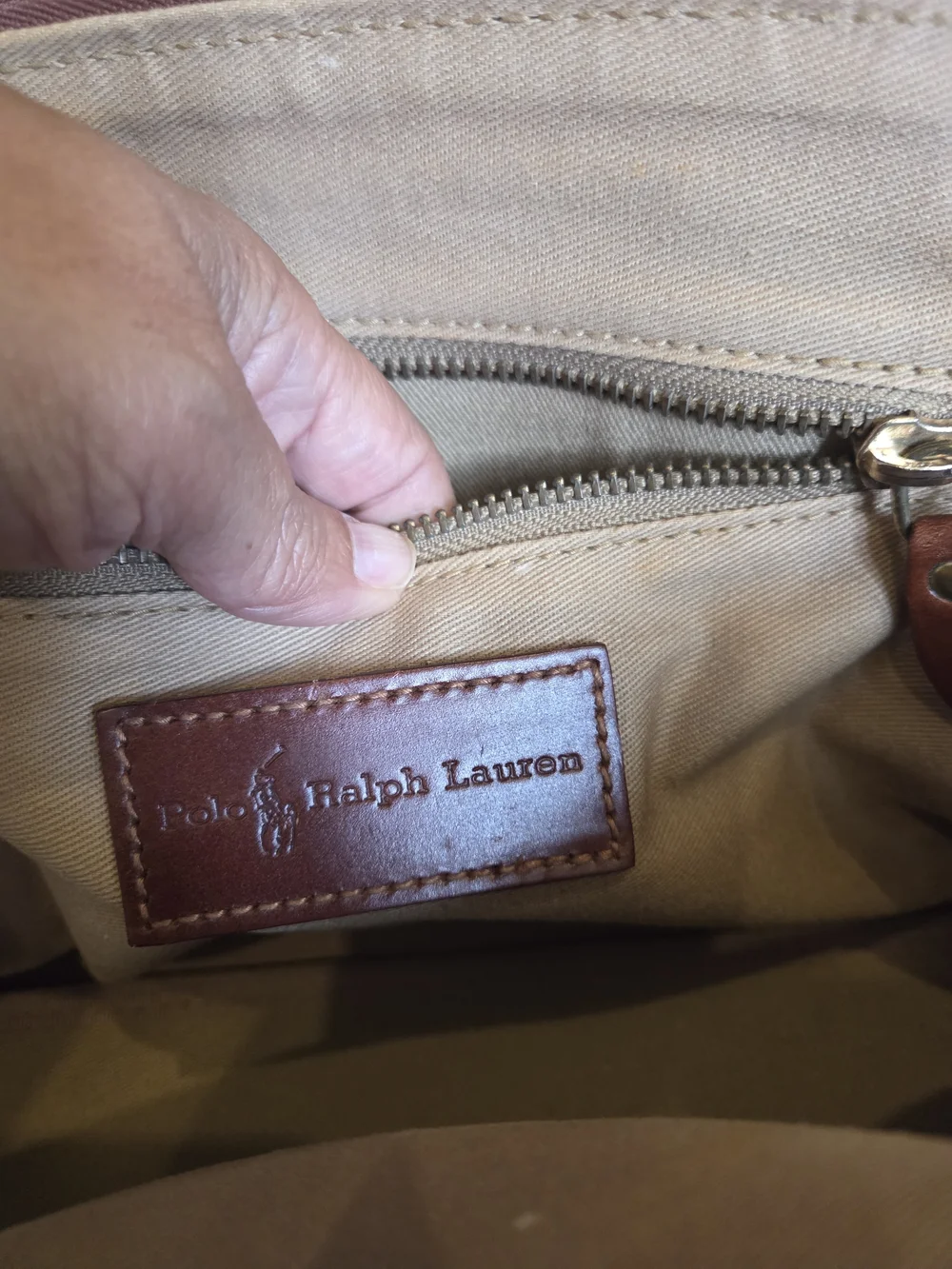 Vintage Polo by Ralph Lauren Brown Plaid Top-Handle Bag